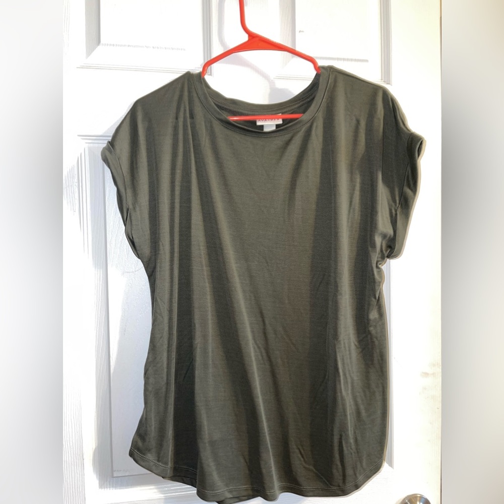 Ava&Viv olive green shirt
